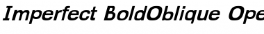 Imperfect BoldOblique Font