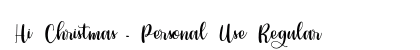 Hi Christmas - Personal Use Regular