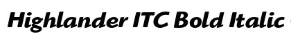 Highlander ITC Bold Italic OS Preview