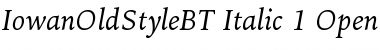 Bitstream Iowan Old Style Italic Font