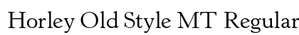 Horley Old Style MT Regular Preview