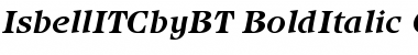 ITC Isbell Bold Italic Font