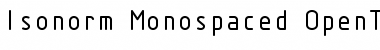 Isonorm Monospaced Font