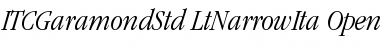 ITC Garamond Std Light Narrow Italic Font