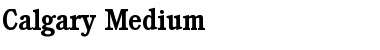 Calgary-Medium Font