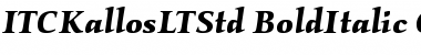 ITC Kallos LT Std Bold Italic Font