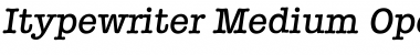 Itypewriter Medium Font