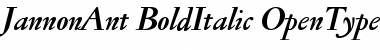 Jannon Ant Bold Italic Font