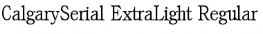CalgarySerial-ExtraLight Font