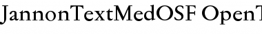 Jannon Text Med OSF Font