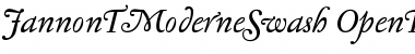 Jannon T Moderne Swash Font