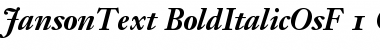 Janson Text 76 Bold Italic Oldstyle Figures Font