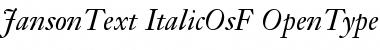 Janson Text 56 Italic OsF Font