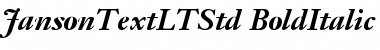 Janson Text LT Std 76 Bold Italic Font