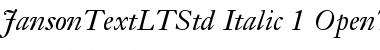 Janson Text LT Std Font