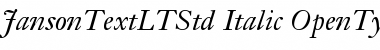 Janson Text LT Std Font