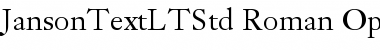 Janson Text LT Std Font
