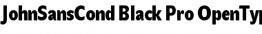 JohnSansCond Black Pro Font