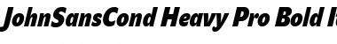 JohnSansCond Heavy Pro Bold Italic Font