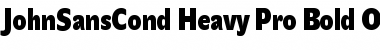 JohnSansCond Heavy Pro Bold Font