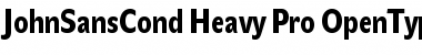 JohnSansCond Heavy Pro Font