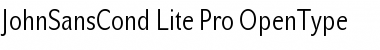 JohnSansCond Lite Pro Font