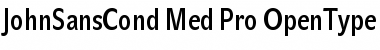 JohnSansCond Med Pro Regular Font