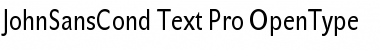 JohnSansCond Text Pro Regular Font