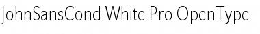 JohnSansCond White Pro Font