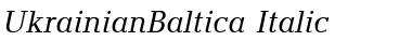 UkrainianBaltica Italic Font