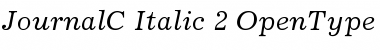 JournalC Italic Font