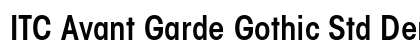 ITC Avant Garde Gothic Std Demi Condensed Preview