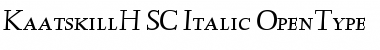 KaatskillH-SC-Italic Regular Font