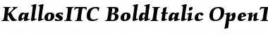 Kallos ITC Bold Italic Font