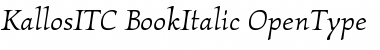 Kallos ITC Book Italic Font