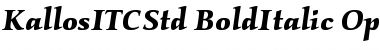 Kallos ITC Std Bold Italic Font