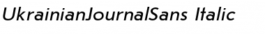 UkrainianJournalSans Italic Font