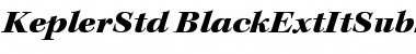 Kepler Std Black Extended Italic Subhead Font Kepler Std Black Extended Italic Subhead Font