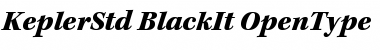 Kepler Std Black Italic Font