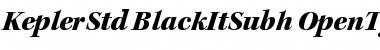 Kepler Std Black Italic Subhead Font