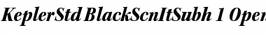 Kepler Std Black Semicondensed Italic Subhead Font