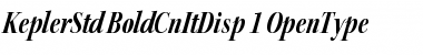 Kepler Std Bold Condensed Italic Display Font