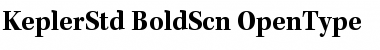 Kepler Std Bold Semicondensed Font