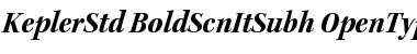 Kepler Std Bold Semicondensed Italic Subhead Font
