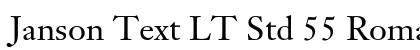 Janson Text LT Std 55 Roman preview