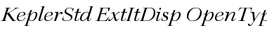 Kepler Std Extended Italic Display Font