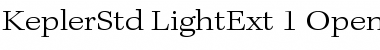 Kepler Std Light Extended Font