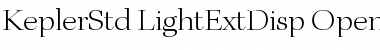 Kepler Std Light Extended Display Font