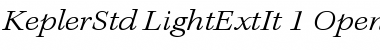 Kepler Std Light Extended Italic Font Kepler Std Light Extended Italic Font