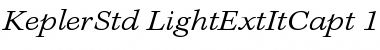 Kepler Std Light Extended Italic Caption Font Kepler Std Light Extended Italic Caption Font